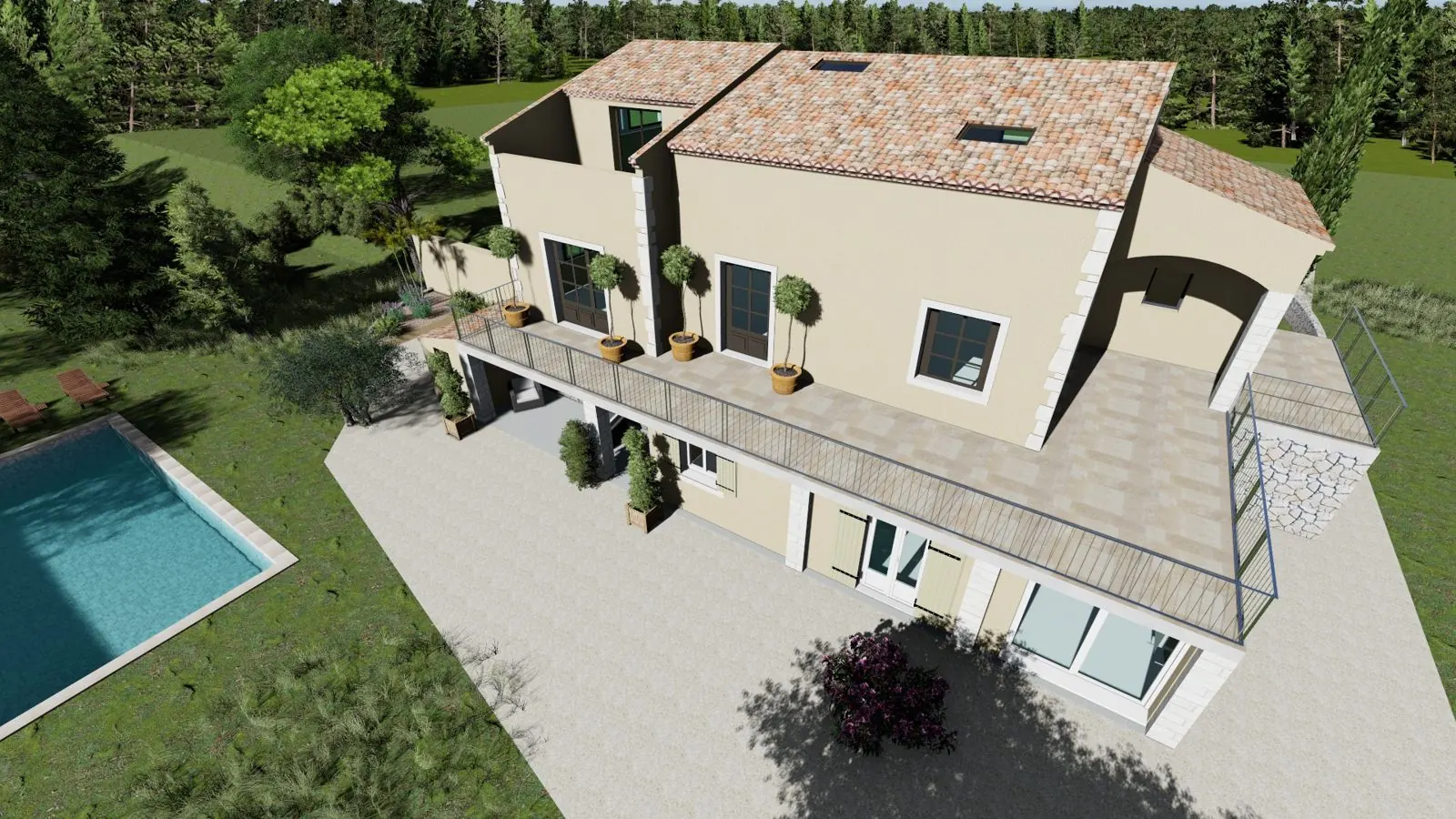 Villa sur terrain en pente, Neuf