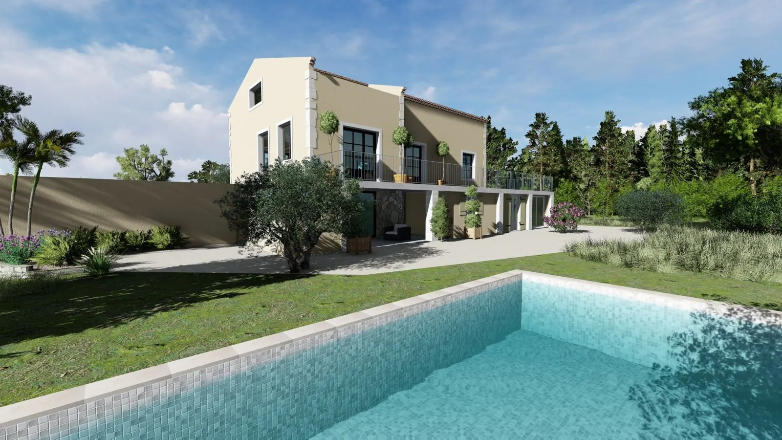 Villa avec piscine conçue par le cabinet